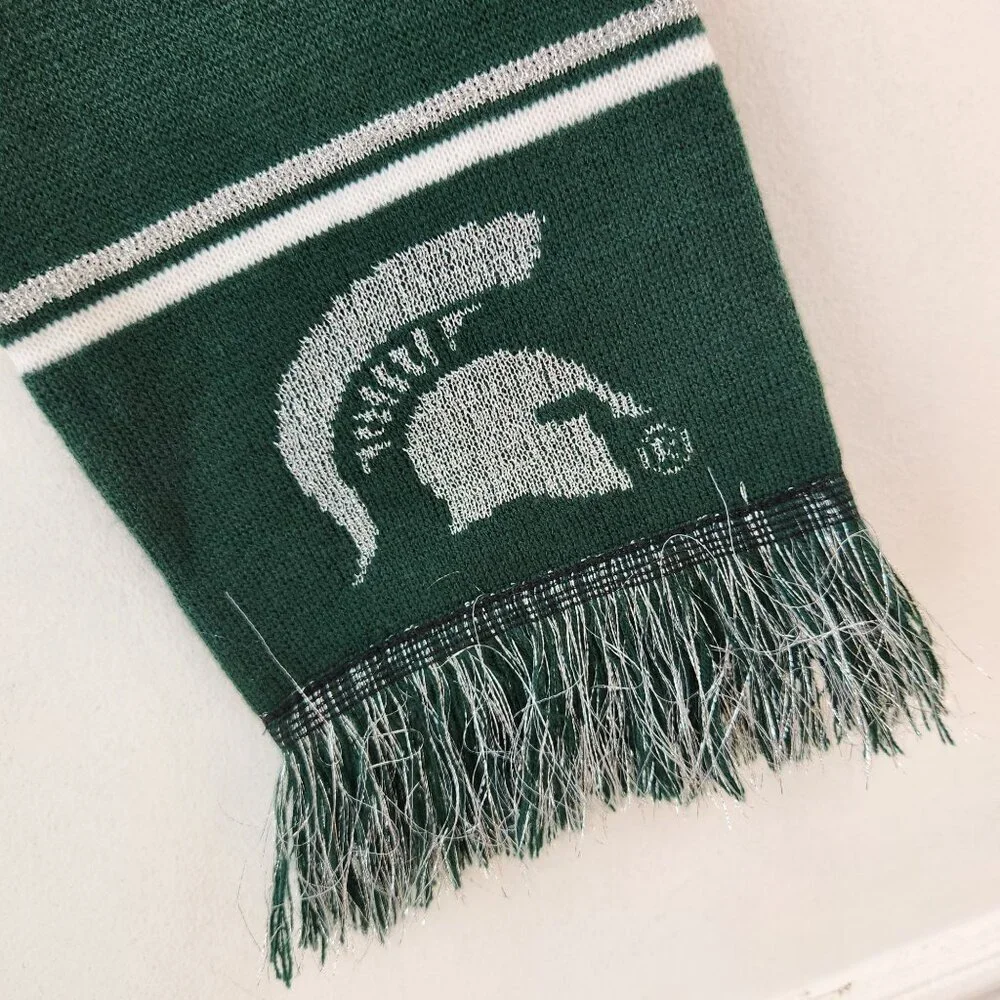 Forever Collectibles Michigan State University MSU Spartans Green Scarf OS